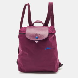Longchamp: Фиолетовый рюкзак 
