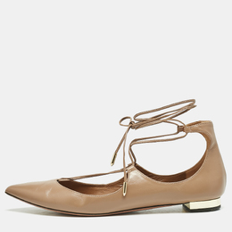 Aquazzura: Бежевые балетки 
