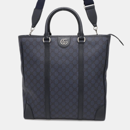 Gucci: Синяя сумка-шоппер  Ophidia