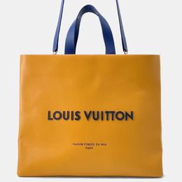 Louis Vuitton: Оранжевая сумка-шоппер 