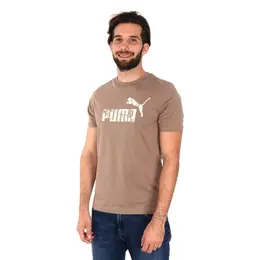 PUMA: Коричневая футболка 