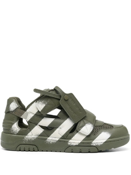 Off-White: Зелёные кроссовки  Out of Office