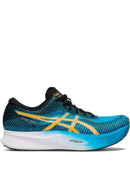 ASICS: Голубые кроссовки 