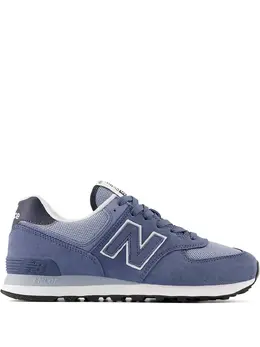 New Balance: Голубые кроссовки  574
