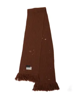 MM6 Maison Margiela: Коричневый шарф 