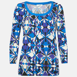 Emilio Pucci: Голубой топ 