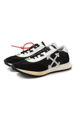 Off-White: Чёрные кроссовки 