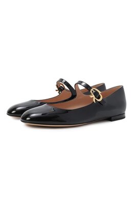 Gianvito Rossi: Чёрные балетки  Ribbon