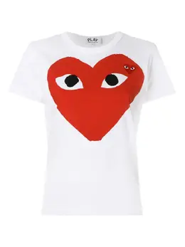 Comme Des Garcons Play: Белая футболка  Heart