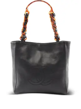 CHANEL Pre-Owned: Чёрная сумка-шоппер 