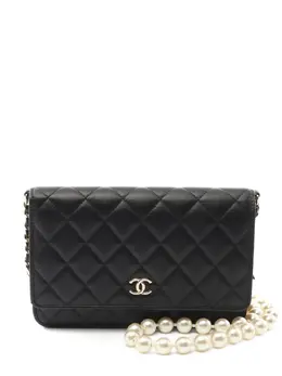 CHANEL Pre-Owned: Чёрный кошелёк 