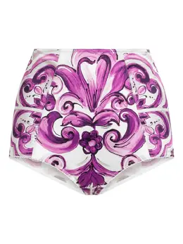 Dolce & Gabbana: Белые трусы  Majolica