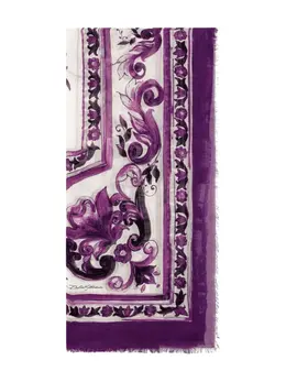 Dolce & Gabbana: Шарф  Majolica с принтом