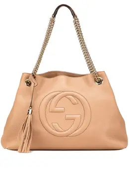 Gucci Pre-Owned: Коричневая сумка-шоппер 