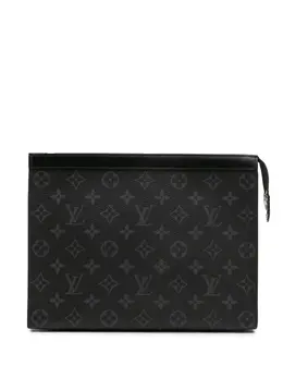 Louis Vuitton Pre-Owned: Чёрный клатч 