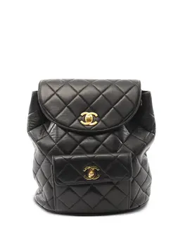 CHANEL Pre-Owned: Чёрный рюкзак 