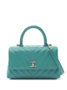 CHANEL Pre-Owned: Голубая сумка 