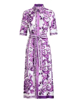Dolce & Gabbana: Платье  Majolica с принтом