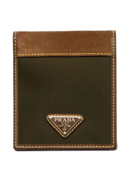 Prada: Кошелёк цвета хаки 