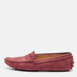 Tod's: Бордовые лоферы 