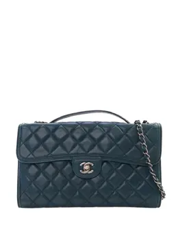 CHANEL Pre-Owned: Зелёная сумка 