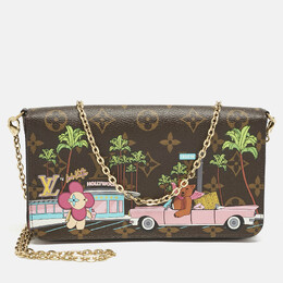 Louis Vuitton: Сумка  Pochette с принтом