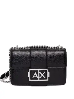 Armani Exchange: Чёрная сумка через плечо 