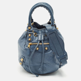 Balenciaga: Голубая сумка 
