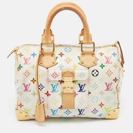 Louis Vuitton: Белая сумка  Speedy 30