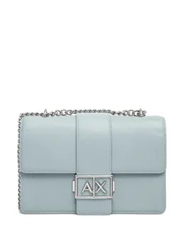Armani Exchange: Голубая сумка через плечо 