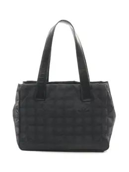CHANEL Pre-Owned: Чёрная сумка-шоппер 