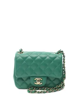 CHANEL Pre-Owned: Зелёная сумка 