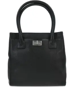 CHANEL Pre-Owned: Чёрная сумка-шоппер 