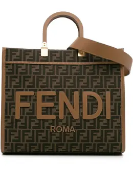 Fendi Pre-Owned: Коричневая сумка-шоппер 