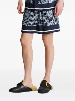 Balmain: Синие шорты 