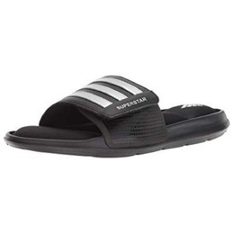 Adidas: Чёрные шлёпанцы  Superstar