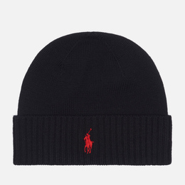 Polo Ralph Lauren: Чёрная шапка 