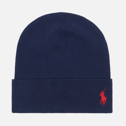 Polo Ralph Lauren: Синяя шапка 