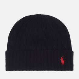 Polo Ralph Lauren: Чёрная шапка 