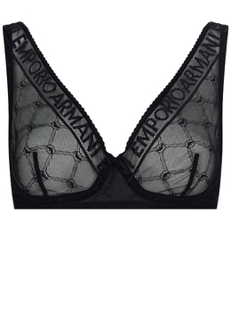 EMPORIO ARMANI Underwear: Чёрный бюстгальтер 