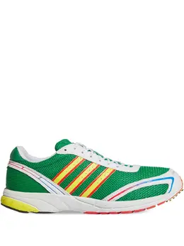 adidas: Зелёные кроссовки  Adizero Adios