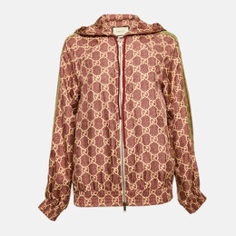 Gucci: Бордовая куртка  GG Supreme