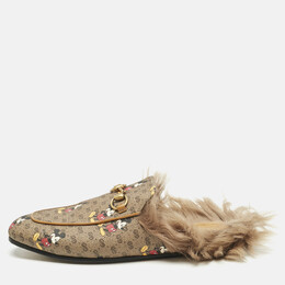 Gucci: Коричневые сабо  Princetown