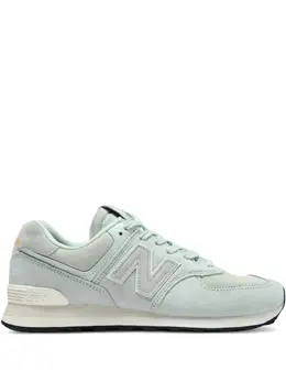 New Balance: Голубые кроссовки  574