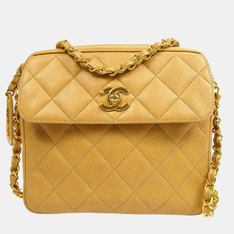 Chanel: Бежевая сумка через плечо 