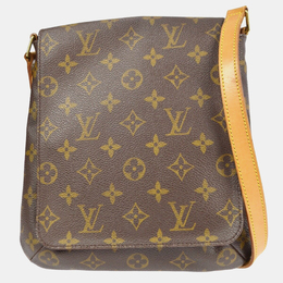 Louis Vuitton: Коричневая сумка  Musette