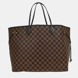 Louis Vuitton: Коричневая сумка-шоппер  Neverfull