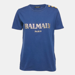 Balmain: Голубая футболка 