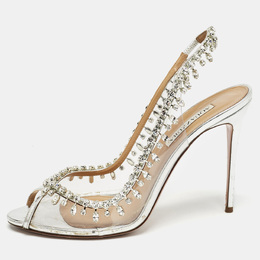 Aquazzura: Серебристые туфли  Temptation