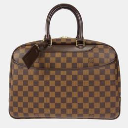 Louis Vuitton: Коричневая сумка  Deauville
